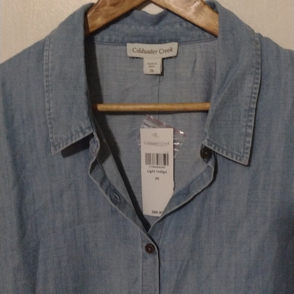 NWT Coldwater Creek Indigo Shirt 2X - Picture 2 of 11
